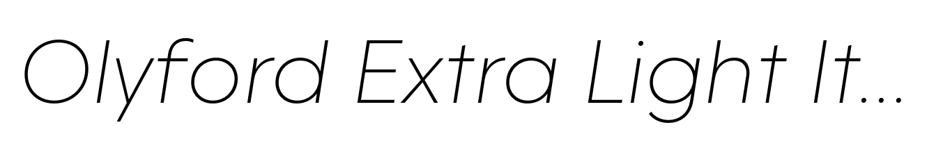 Olyford Extra Light Italic